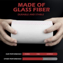 NEZUIBAN Drywall Joint Tape, Fiberglass Mesh Tape for Drywall Repair,6 Iinch by 82 Feet Single Roll Self-Adhesive Drywall Mesh Patch for Wall,Sheetrock,Ceiling Crack Repair.…