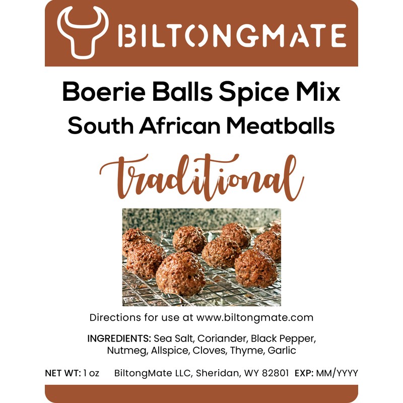 BiltongMate Boerie Balls All Natural Boerewors Spice Mix (3 pack)