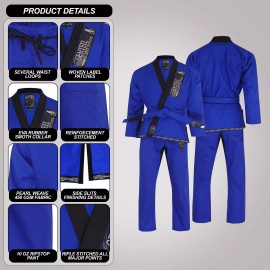 GSC SPORTS premium quality Brazilian jiu jitsu gi top Uniforms best Kimono  BJJ GI A1 Blue