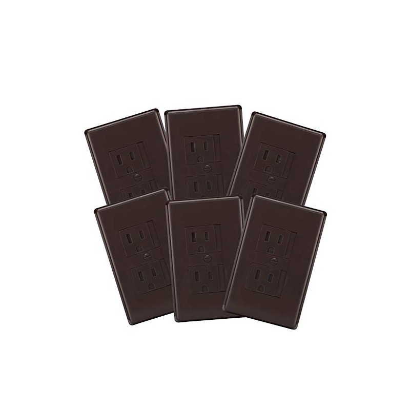6-Pack Safety Innovations Self-Closing (1Screw) Standard Outlet Covers - An