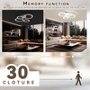 Modern Led Ceiling Light, 4 Rings Dimmable Lighting Fixture with