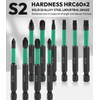 Saipor 10pcs 70mm Phillips PoziDriv Torx Screwdriver Bit Set, Magnetic