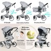 Costway 2-in-1 Foldable High Landscape Infant Stroller W/ Diaper Bag