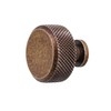 Decoranddecor Amelia Knurled 35mm Round Kitchen Cabinet Furniture Knobs Aluminium