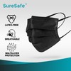 SureSafe 100 PCS ASTM Level-3 Masks Disposable, Black face mask,