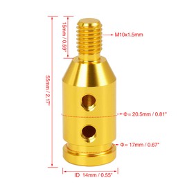 X AUTOHAUX M10 x 1.5 Car Gear Shift Knob Adapter for Non Threaded Shifter
