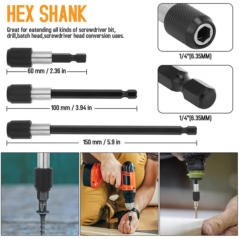 HUTHUHNHN Flexible Bit Holder Extension, Flexible Shaft Bits Drill Set
