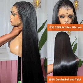 CHEETAHBEAUTY 13x6 SKINLIKE Real HD Lace Front Wig Human Hair Ultra-fitted Design Pre Plucked Hairline with Baby Hair 250% Density Straight 0.10mm Ultra-thin HD Lace Front Human Hair Wig(26inch)