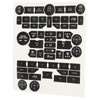 Car Interior Button Repair Decal Set Door Lock Button Decals