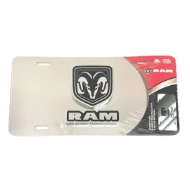 Chroma DODGE RAM 3D L/W On Stainless License Plate By Chroma Auto Vanity Plt