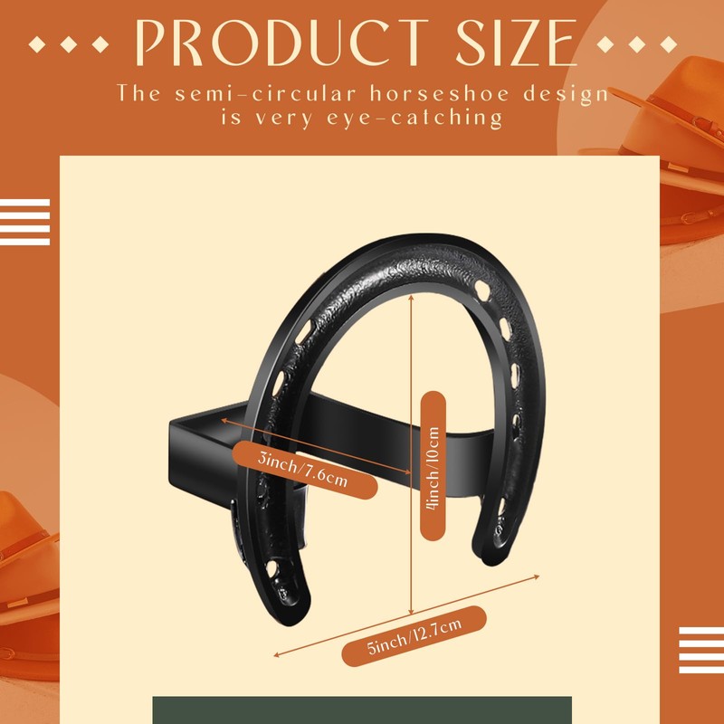 DoubleFill 2 Packs Cowboy Western Hat Rack Cowboy Hat Holder