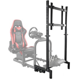 Anman Monitor Mount Floor Stand for Racing Flight Simulators,Adaptable for Displays Up to 65 inches, Only Designed for Round Tube-Type Gaming and Racing Simulation Cockpits