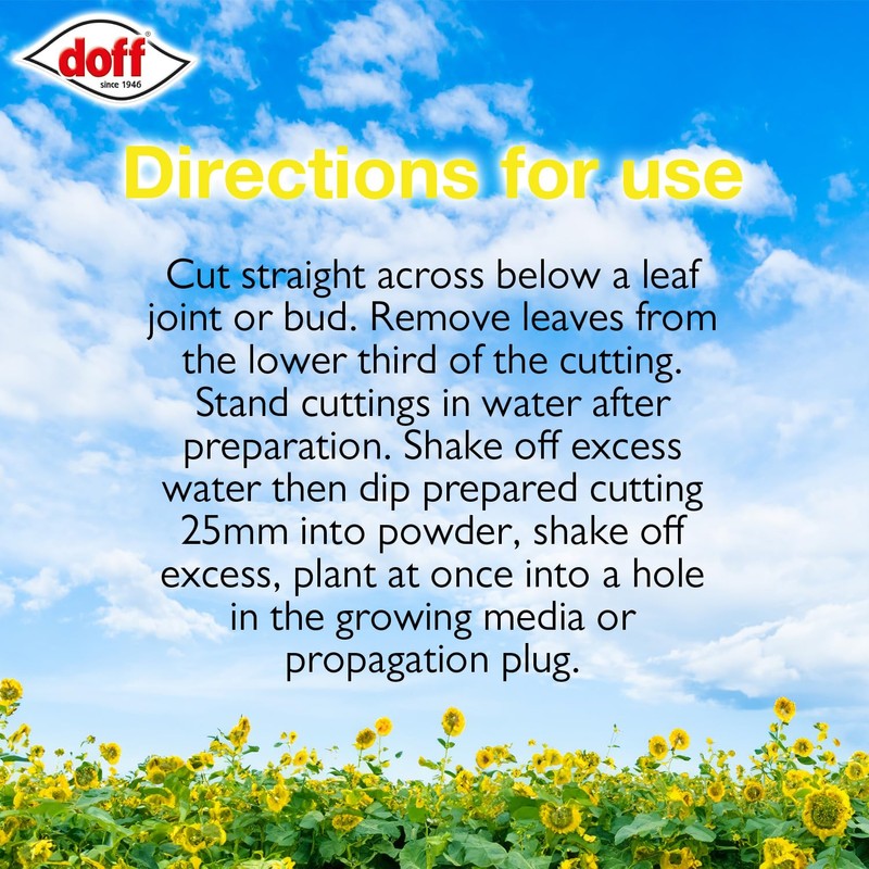Doff Hormone Rooting Powder Plant and Cuttings 75g Dibber Pack