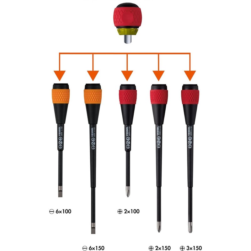 ベッセル(VESSEL) ボールラチェットドライバー 2200 +2×100