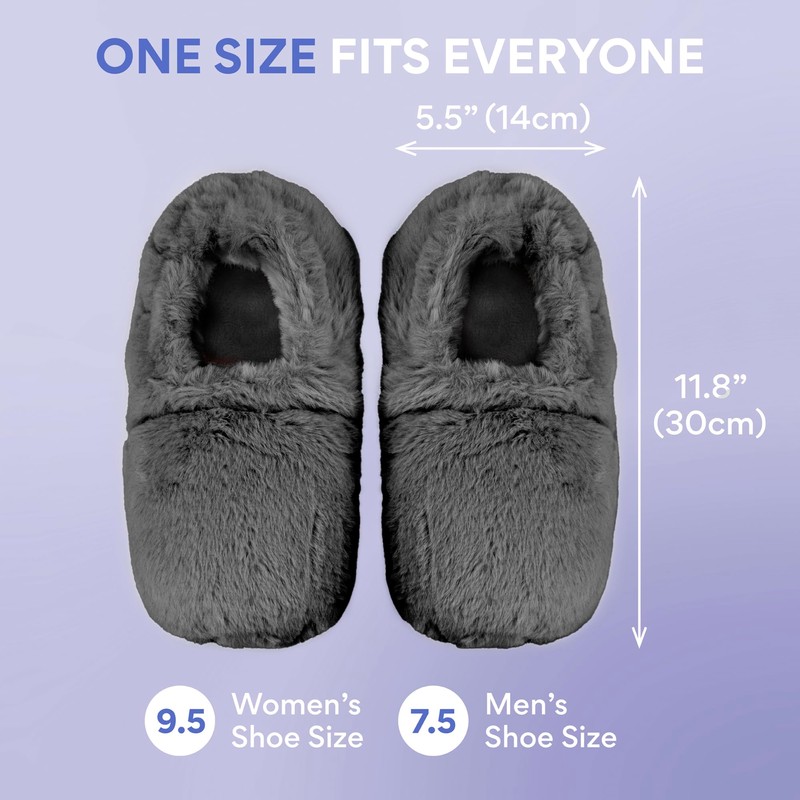 LEONNS Microwavable Slippers for Women and Men - Relaxing Warming