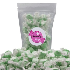 Gourmet Soft and chewy Salt Water Taffy Candies - Individually Wrapped - Bulk bags (Spearmint, 1 Pound (Pack of 1))