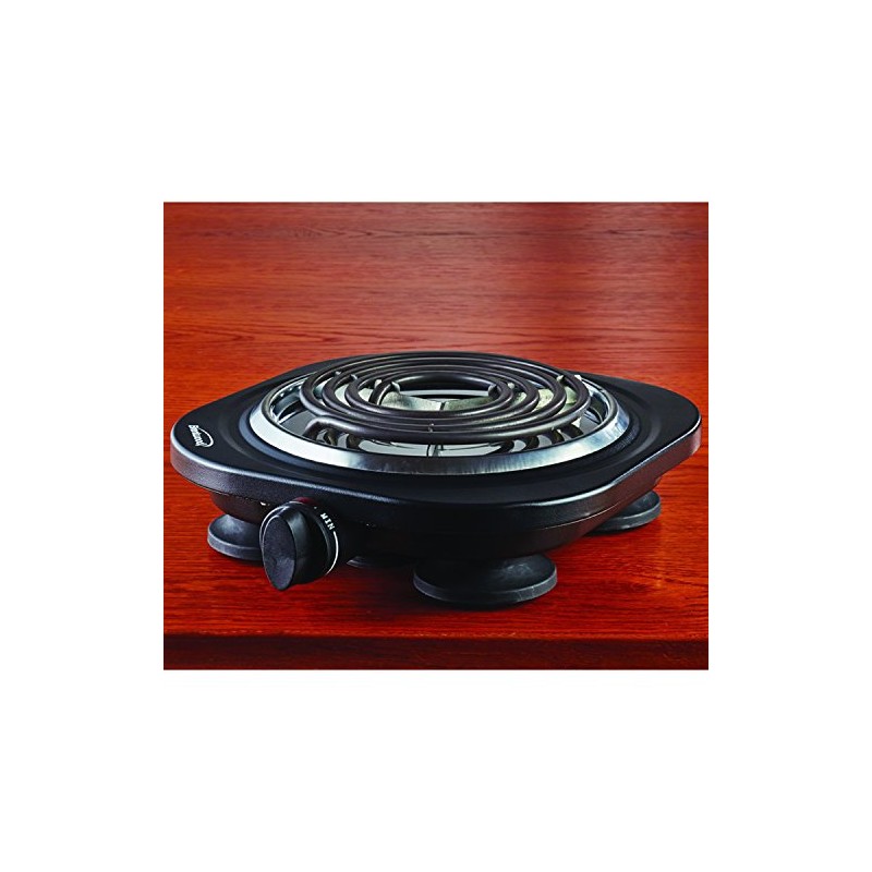 Brentwood TS-321BK 1000w Single Electric Burner, Black