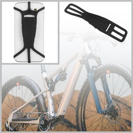 ECSiNG 4pcs Bike Silicone Band Phone Holders Silicone Band Phone Mount Silicone Strap for Mountain Bike Sport Bike Flashlight Cell Phone 17.5x3.5x0.9cm Black