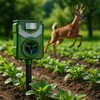 StepsGuard Solar Ultrasonic Animal Repeller – 110° PIR Motion Sensor,