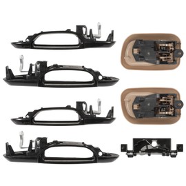 Gaogsiy 7pcs Door Handles Kit Interior Handle Beige fits Sienna 1998-2003 Rear &Front Driver and Passenger Exterior Door Handles & Tailgate Handle Replaces 80850, 80357,69090-08010