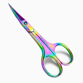 Stelone Multi-Purpose Cuticle Scissors, Eyebrow Scissors, Stainless Steel Curved Blade Manicure Pedicure Beauty Grooming for Nail, Eyelash & Dry Skin