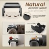 HOLANA Acacia Wood Sofa Armrest Tray - 13.75 x 9.5in