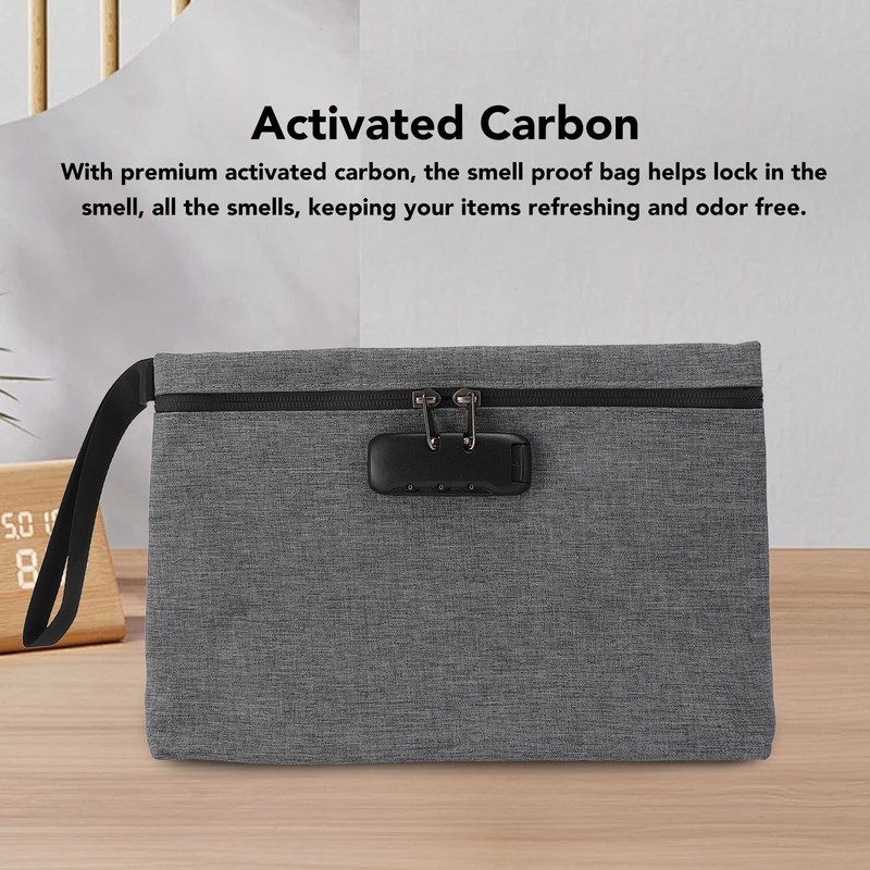 Activated Carbon Smell Proof Bag Portable Odor Proof Stash Bag