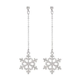 Christmas Snowflake Earrings for Women Winter Holiday Snowflake Drop Dangle Earrings Xmas Holiday Party Jewelry Gifts for Girls (A:snowflake earrings)