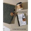Magnetic Leather Bookmarks with Pen Holder Vegan Leather Book Marks