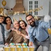 cssopenss 120 pcs 12 oz Gold plastic cups gold plastic