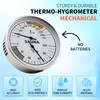 Sauna Thermometer & Humidity Meter with Fahrenheit - All-Metal Wall