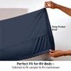 Shreem Linen Microfiber RV Sheet Sets, 60x80 Camper Queen, Navy