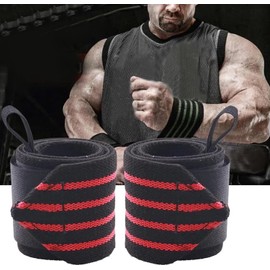 Wrist Wraps, Avoid Injury and Maximize Grip with Thumb Loop,Gym Straps Pair, Wrist Straps for Weightlifting, Powerlifting, Bench Press, Bodybuilding, Deadlift Straps for Men & Women