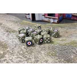 British Army Roundel D6 Dice (16) Bolt action by Warlord Games