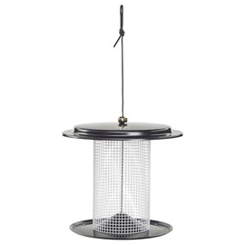 Birds Choice Modern Farmhouse Sunflower Seed Bird Feeder, Black/White - Includes Paracord Hanger, 3 lbs. Seed Capacity