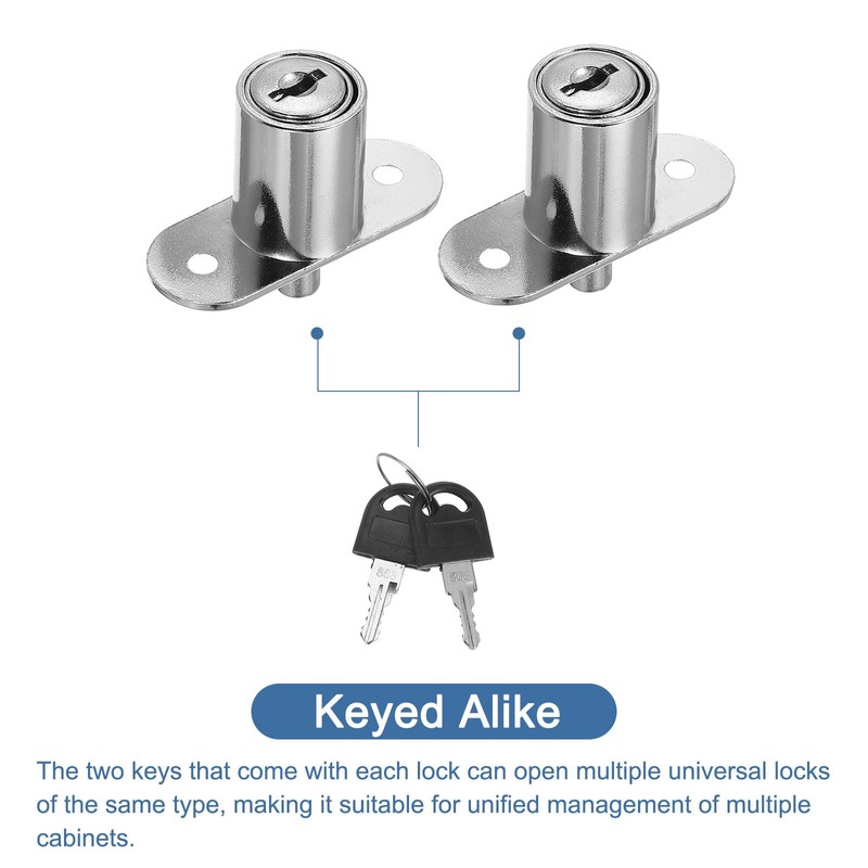 MECCANIXITY Push Plunger Lock with Keys & Screws & Locking
