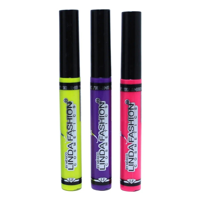Kit Delineador Neon Colorido Ojos Eyes Makeup Neón