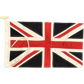 NWFlags Union Jack Hand Stitched Flag with Rope & Toggle - 1.5ft x 1ft