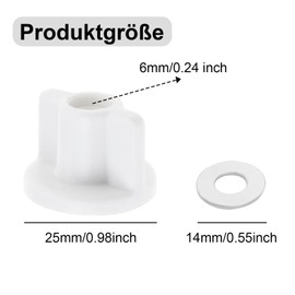 6 Pieces Toilet Seat Back Nut Washers Set M6 Thread Toilet Seat Bottom Replacement for 6mm Screw for Top Fixing Toilet Seat Hinges Toilet Seat Bottom Replacement Toilet Hardware Replacement