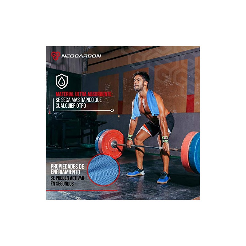 NeoCarbon Toalla Deportiva de Enfriamiento para Gimnasio, Tela Microfibra de