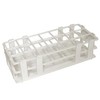 60 Place, 13mm Stackable Test Tube Rack, PP Plastic, White, Karter Scientific 253U2 (Single)