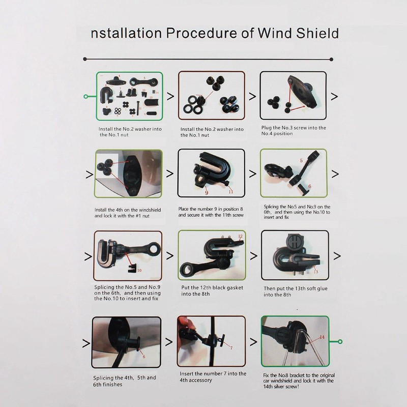 Dovhmoh Transparent Color, Universal Motorcycle Adjustable, Windscreen Extension, Windshield Spoiler,