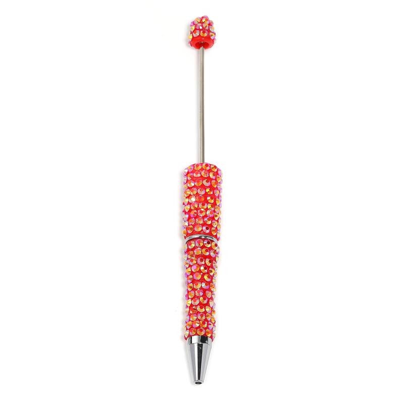 【P160】5pcs Beadable Pens in Solid Colors with Rhinestones and Flatback