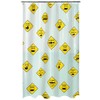 Spirella Anti-Mould Shower Curtain "Danger" Anti-Bacterial, Washable, Waterproof PEVA 180