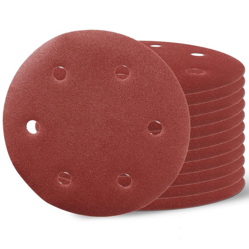 24 PCS Drywall Sander Sanding Dics, 6-Hole Hook-and-Loop Sanding Discs