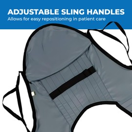 Patient Aid Padded U-Sling with Head Support - Soft Polyester Fabric - Comfy and Safe Lifting for The Elderly, Bariatric, and Non-Weight-Bearing - Extra Large, 600lb. Maximum Carrying Capacity