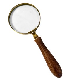 Thorness Elegant Regency Style Wooden Handle Magnifying Glass for Reading, Handheld Magnifier