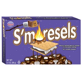 S'moresels Marshmallow and Graham Cracker Chocolate Bites Movie Theater Candy, Individually Boxed Candies for Gift Baskets and Movie Nights, Pack of 3, 3.1 Ounces Each