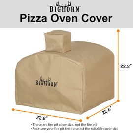 BIG HORN OUTDOORS Rain Cover for Gas Pizza Oven, Heavy Duty Waterproof and Weather Resistant Oxford Fabric Covers
