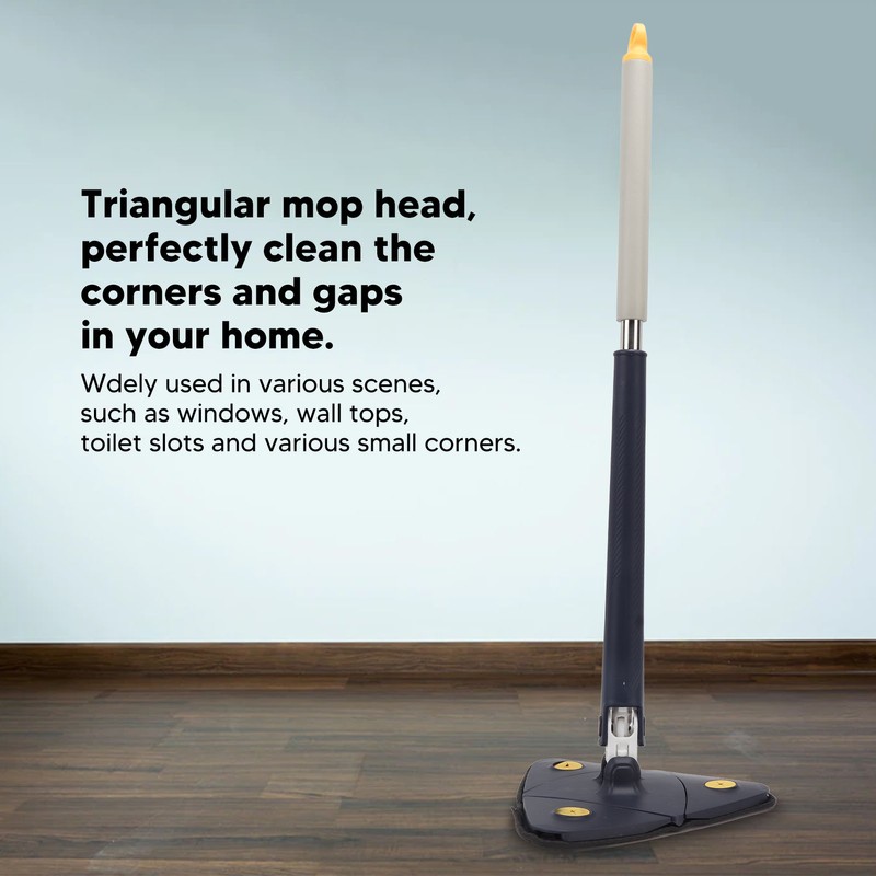 Extendable Triangle Mop Rotary 360 Degree Adjustable Cleaning Mop for
